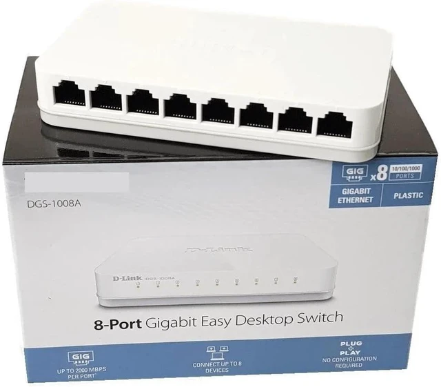 Alt view image 2 of 2 - DGS-1008A 8-Port Gigabit Easy Desktop Switch