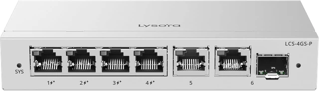 Main image of LCS-4GS-P 6-Port Gigabit PoE+ Cloud Managed Switch