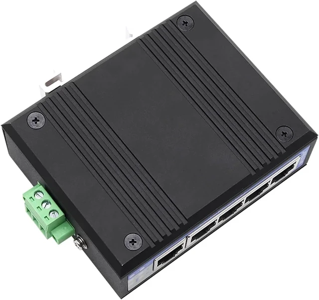 Alt view image 4 of 6 - 1PCS 1000M 5 Ports RJ45 Network Gigabit Unmanaged Industrial Ethernet Switch DIN-Rail IP40 Full Half Duplex UT-6405GC