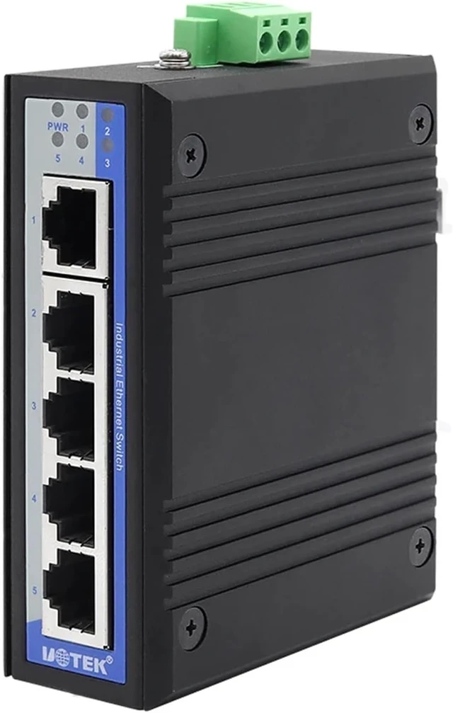 Alt view image 2 of 6 - 1PCS 1000M 5 Ports RJ45 Network Gigabit Unmanaged Industrial Ethernet Switch DIN-Rail IP40 Full Half Duplex UT-6405GC