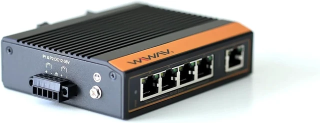 Alt view image 4 of 7 - WP1005-5FE-I 10/100Mbps 5-Port Industrial PoE Ethernet Switch/No Setup/Energy-Saving/Fanless Quiet Design/Ventilation-Free Construction/Industrial