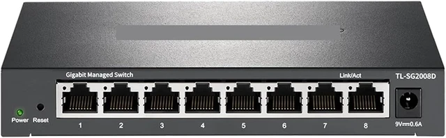 Main image of Business Ethernet switches 8 Port Gigabit Switch, Sturdy Metal W/Shielded Ports(with U.S Insert Head)