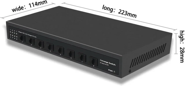 Alt view image 5 of 7 - USB Charger Station, Full-Featured 8-Port 10G SFP Ethernet Network Switch