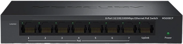 Main image of 8 Port Gigabit POE Switch IEEE802.3af 65W POE 10/100/1000M & Play Unmanaged Home Switch for Surveillance POE Camera(EU Adapter)