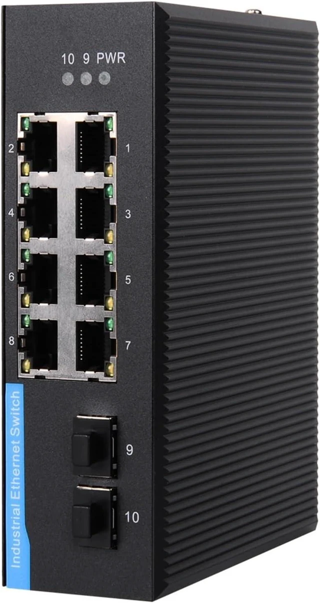 Main image of 2-optical-8-electrical Fully DIN Rail Industrial-Grade PoE Switch Industrial Ethernet Switches(V410F-POE)
