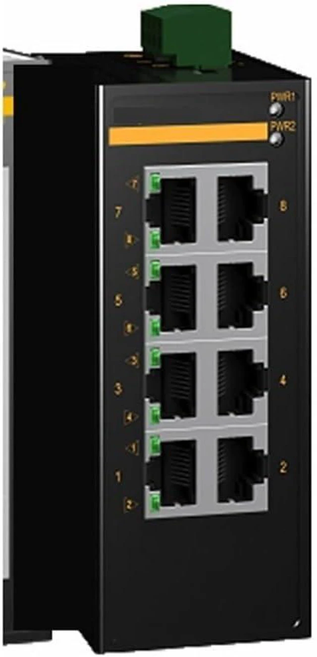 Main image of Industrial-Grade OPAL8-8T-LV-LV Rail-Mounted Ethernet 8-Port 100M Network Switch Industrial Ethernet Switches