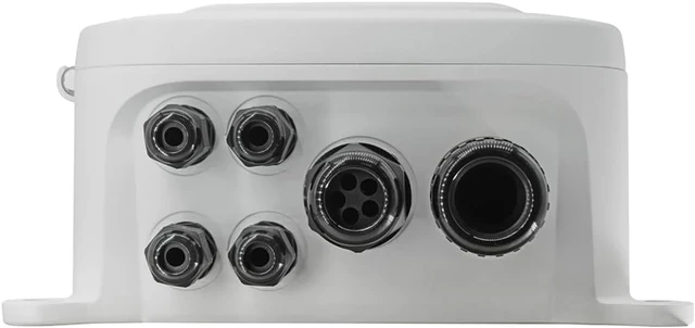 Alt view image 3 of 7 - Outdoor Gigabit PoE+ Switch, TAA Compliant, 4 Port 30W PoE+, 2 RJ45 Uplink, 2 SFP Uplink, IP67 IK10 Aluminum Housing, 150W Power Budget, Unmanaged, 16 Gbps, 6kV/40kV Surge Protection