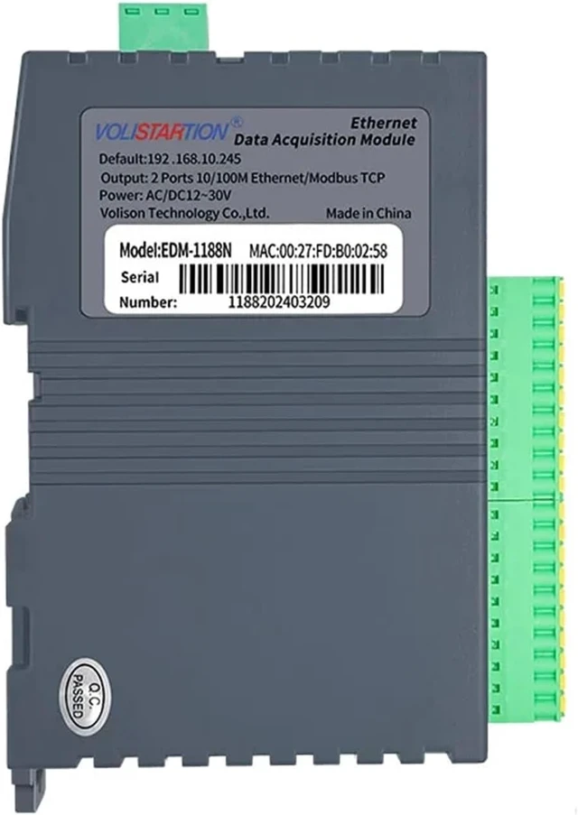 Alt view image 4 of 5 - 1Pcs 10-30V DC 8CH 16CH Din-Rail Switch Acquisition Module 8DI/8DO to Ethernet Modbus(4AI 4AO 10V 1244V)