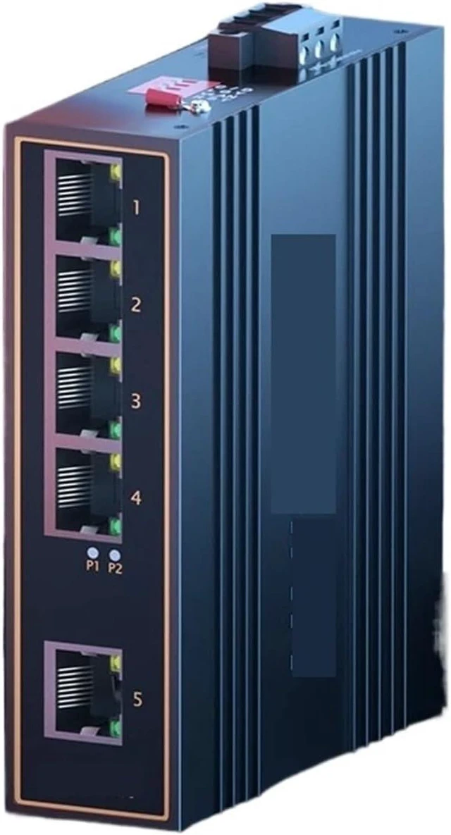 Main image of Industrial 5-Port Gigabit Switch,KP-9000-45-5TP with 4-PoE Ports and 1-RJ45 Ethernet Uplink(Gigabit)