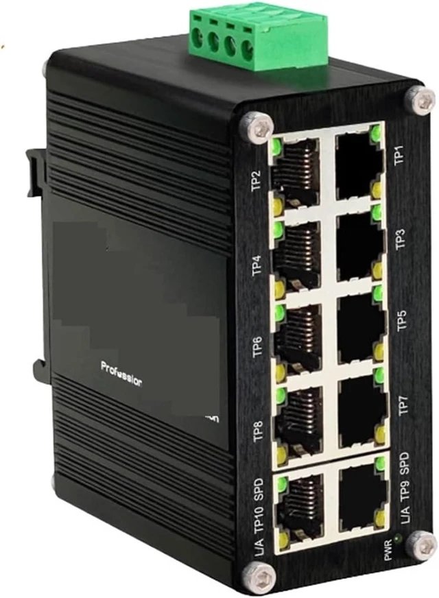 Main image of Industrial-Grade 10-Port Ethernet Switch with DIN-Rail mounting and 12-48V Input Industrial Ethernet Switches