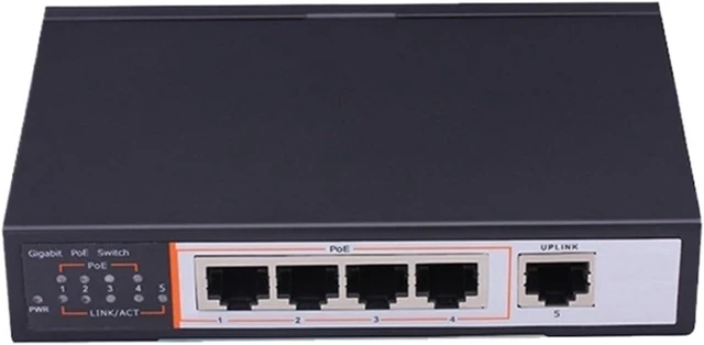 Main image of Business Ethernet switches Unmanaged 4 Port Gigabit PoE Switch with One 1000M Uplink Port