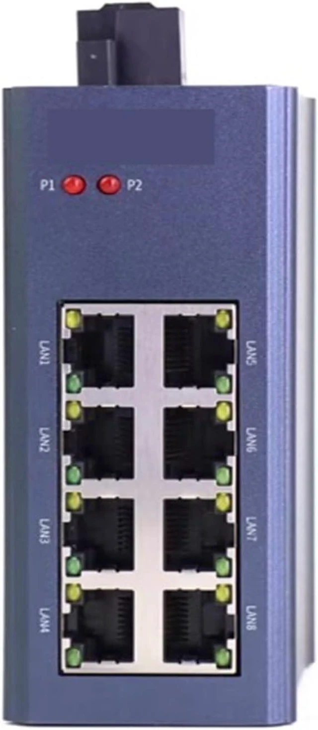 Main image of 8-Port 100Mbps Unmanaged Industrial Ethernet Switch MS108T Dual-Row (110 x 110 x 40) Industrial Ethernet Switches