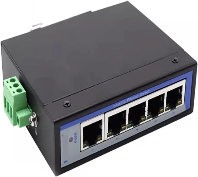 Main image of 5-Port All-Electric Ethernet Switch, Industrial-Grade DIN Rail Mount, UT-LLDC-5TDS-24 Industrial Ethernet Switches