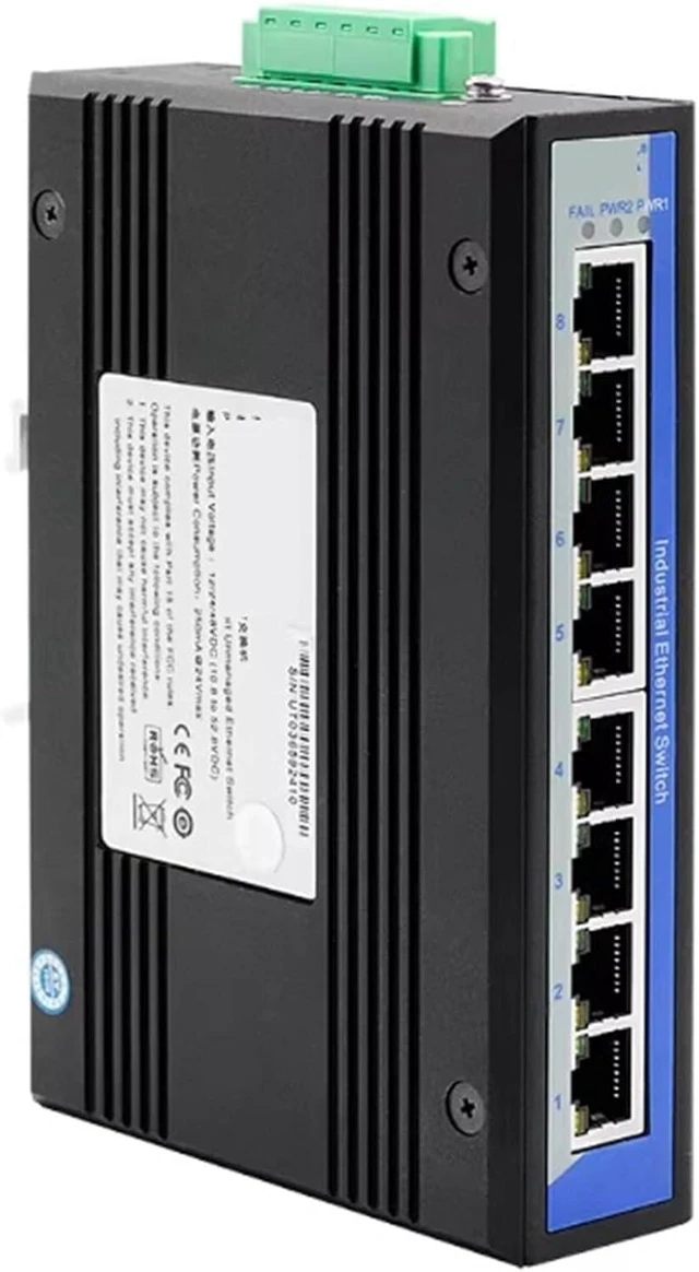 Main image of Industrial-Grade 8-Port All-Gigabit Ethernet Switch, DIN-Rail Mount, UT-60-D8GT Industrial Ethernet Switches
