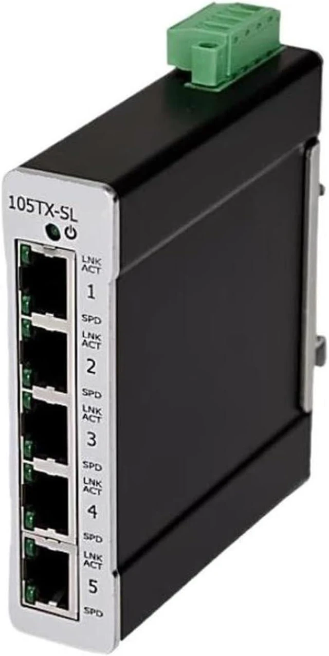 Main image of 105TXSL Unmanaged Industrial Ethernet Switch 5 Port RJ45 DIN Rail Network Switch
