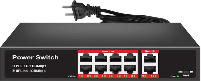 Main image of 8-Port PoE+ Network Switch 120W with 2 Uplink Ports