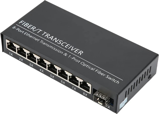 Alt view image 2 of 7 - GOTOTOP Gigabit Switch, 8 Port Fiber Optic Ethernet Converter