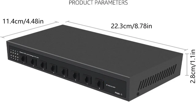 Alt view image 3 of 7 - Unmanaged 8 Port 10Gbps Ethernet Fiber Networking Switching