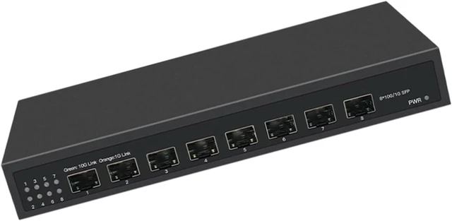 Main image of Unmanaged 8 Port 10Gbps Ethernet Fiber Networking Switching