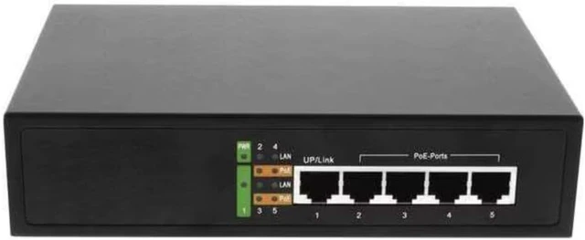 Alt view image 2 of 3 - 4 PoE+ Ports Switch with 2 Uplinks - Megabit