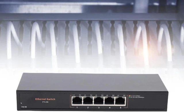 Alt view image 2 of 7 - Naroote 5 Port Ethernet Switch for Gaming, NAS (US Plug)
