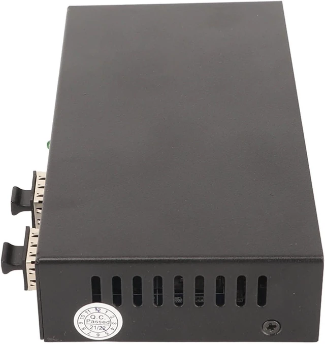 Alt view image 3 of 7 - 6 Port Gigabit SFP Fiber Switch, 10/100/1000M Self Adaptive RJ45 and SFP Slots, Plug and Play Ethernet Optical Switch with LED Indicator for Office Network, 100-240V