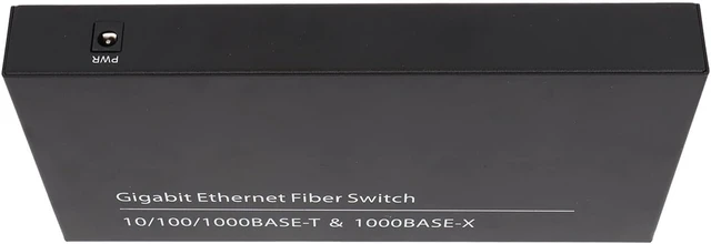 Alt view image 7 of 7 - 8 Port Gigabit Fiber Ethernet Switch with 2 RJ45 Ports, SFP Media Converter, 10/100/1000Mbps, Up to 120km, Plug and Play, 100-240V