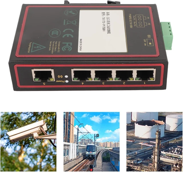 Alt view image 2 of 7 - Jiawu Industrial 5 Port Ethernet Switch for Industrial Networks