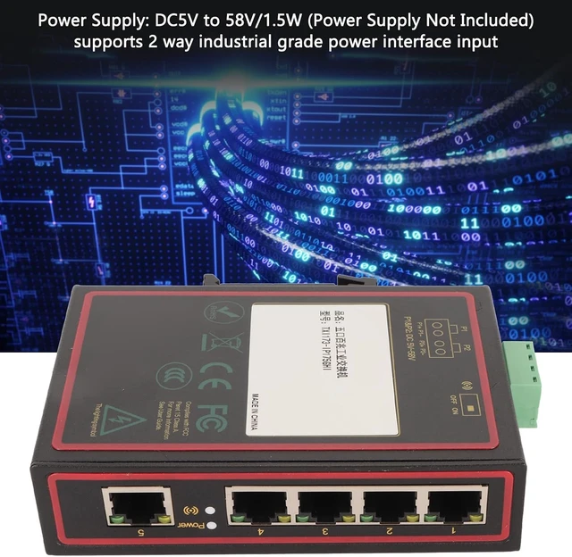 Alt view image 3 of 7 - Jiawu Industrial 5 Port Ethernet Switch for Industrial Networks