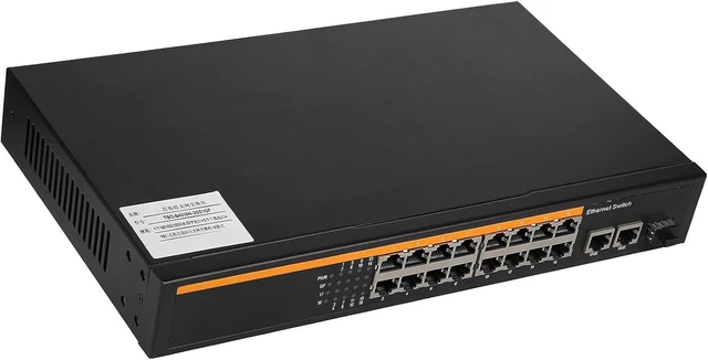 Alt view image 7 of 7 - 16 Port 10 / 100Mbps PoE Switch with 2 Gigabit (#1)