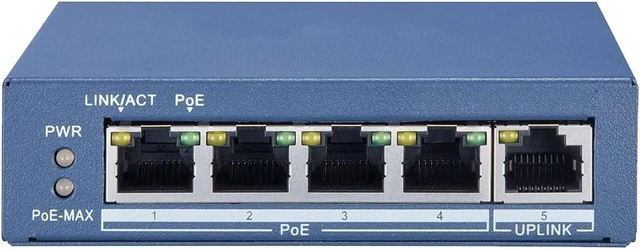 Main image of LTPOE-SW401EG, 4 Port Gigabit Unmanaged POE Switch, 60W, 1 Uplink