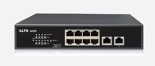 Main image of LTS VSPOE-SW802 Pro-VS 8-Port PoE Switch with 2 Uplink Ports