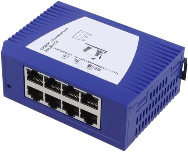 Main image of 1 piece, Industrial Ethernet Switch, 8-Port 10/100Base-TX, SPIDER-SL-20-08T1999999SY9HHHH, Compatible with Spider II 8TX