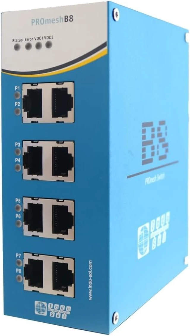 Main image of PROmesh B8 | 8-Port PROFINET and EtherNet/IP Managed Switch 114110502