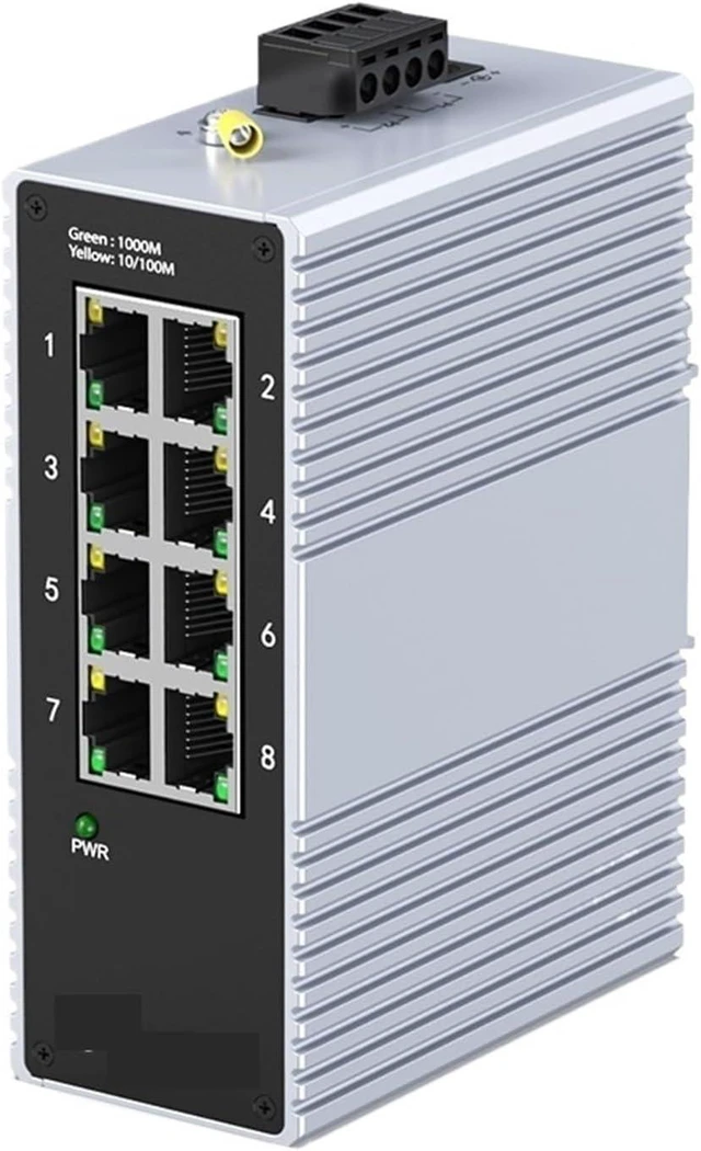 Main image of Industrial-Grade DIN Rail-Mounted 8-Port gigabit 6000-15S-8GT Switch Industrial Ethernet Switches
