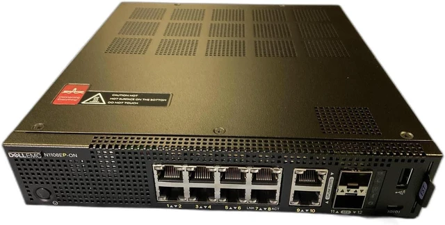 Main image of EMC N1108EP-ON 8-Port 1G PoE Pass-Through 2-Port SFP Switch YXHXC