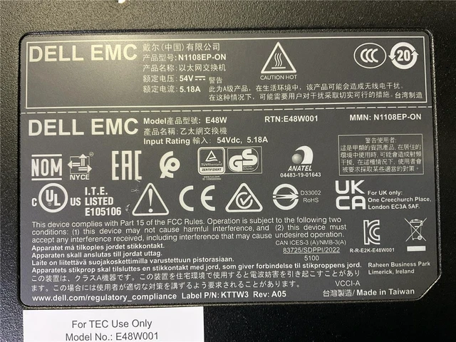 Alt view image 3 of 7 - EMC N1108EP-ON 8-Port 1G PoE Pass-Through 2-Port SFP Switch YXHXC