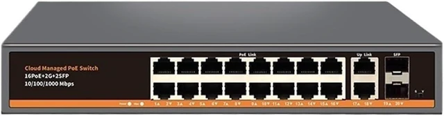 Main image of L2+Managed POE Switch,JT-PS305CW-202TS with 2*1000M SFP Slot Ports 2*100/1000M RJ45 Ports 16*100/1000M RJ45 POE Ports