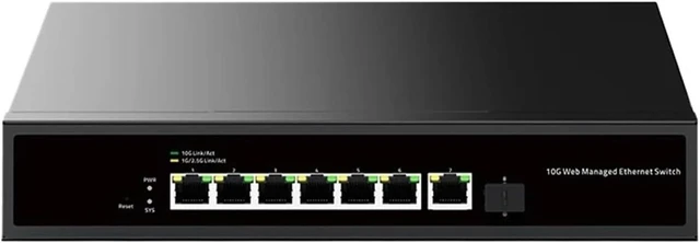 Main image of 10Gb Managed Switch,ZX510S-7T1XS 7 Port Network Switcher 10G SFP+Slot Uplink Web Managed Hub Internet Splitter