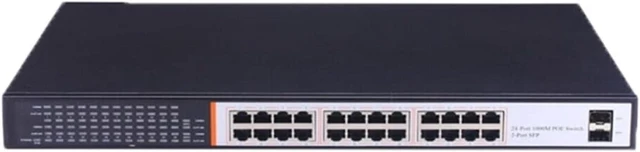 Main image of Business Ethernet switches 24 Port 10/100/1000M Unmanaged PoE Switch with 2 Gigabit SFP Port IEEE802.3af/at