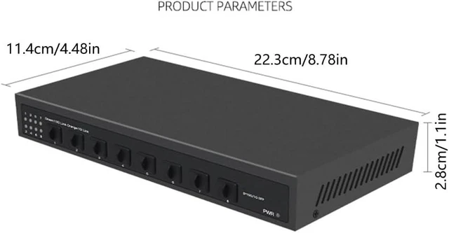 Alt view image 4 of 6 - 8 Port 10Gbps Ethernet Fiber Switching Unmanaged Plugs and Play ABS for 10 Gigabit Networking