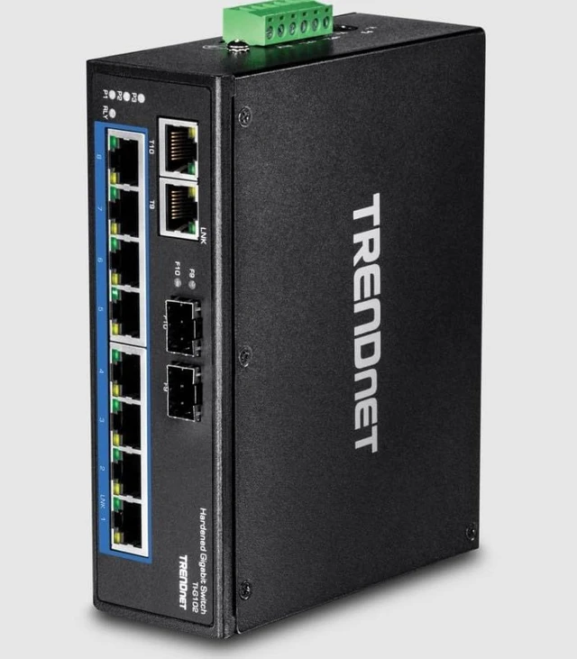 Main image of TI-G102 - 10-Port Hardened Industrial Gigabit DIN-Rail Switch