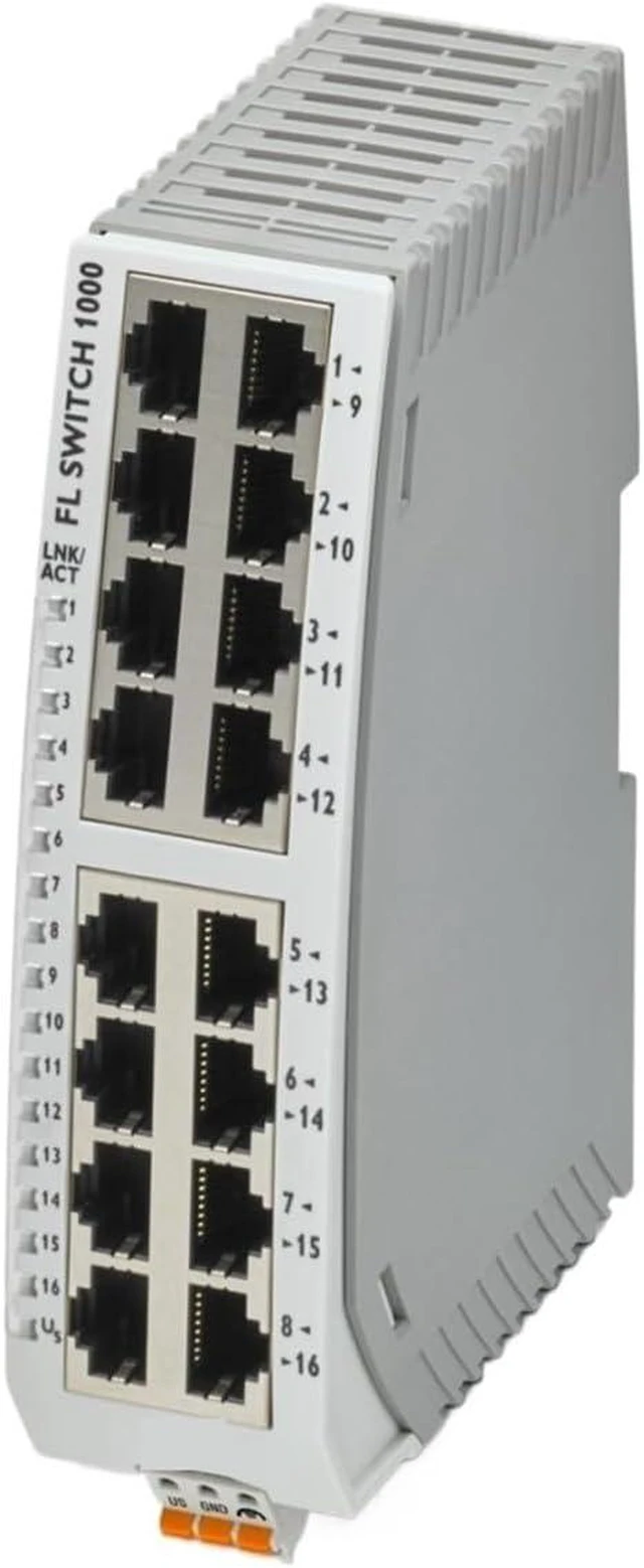 Main image of Industrial Ethernet Switch, Ethernet Switch FL Switch 1016N - 1085255 for Industry, Communications, Manufacturing, etc.