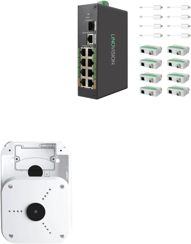 Main image of EOC Switch with 8pcs EOC Transmitters, Coming with one Outdoor Universal Mount Box