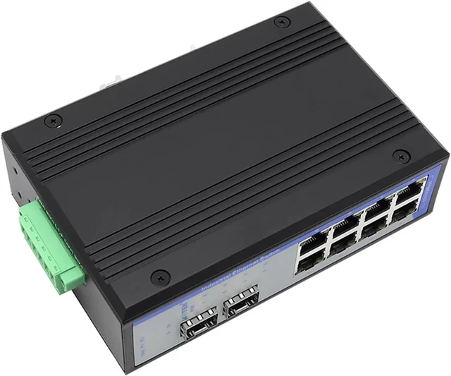 Alt view image 4 of 6 - 1PCS Industrial Grade 8 Ports RJ45 Network Unmanaged POE Ethernet Switch 2 Gigabit Optical Fiber 1000M SEP SC UT-6428-POE(UT-6428-8T-2GSC-POE)