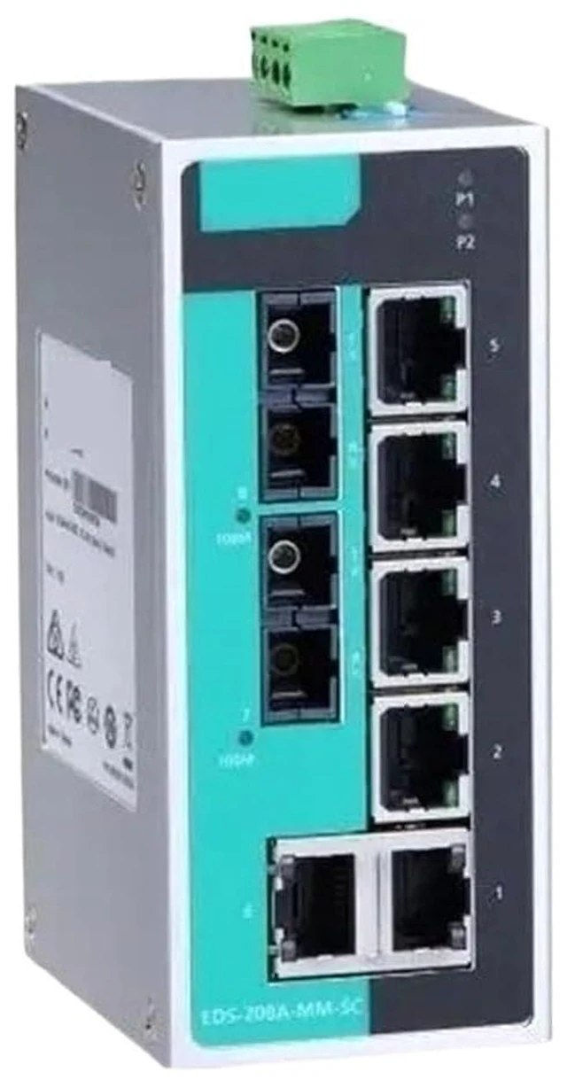 Main image of 8-Port Compact Unmanaged Industrial Ethernet Switch EDS-208A-SS-SC