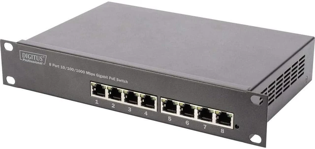 Alt view image 2 of 4 - 10 inch 8-Port Gigabit Ethernet PoE Switch