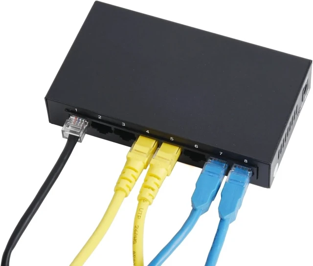 Alt view image 6 of 6 - 100Mbps Fast Ethernet Switch 5/8 Ports Metal Hub Network Splitter