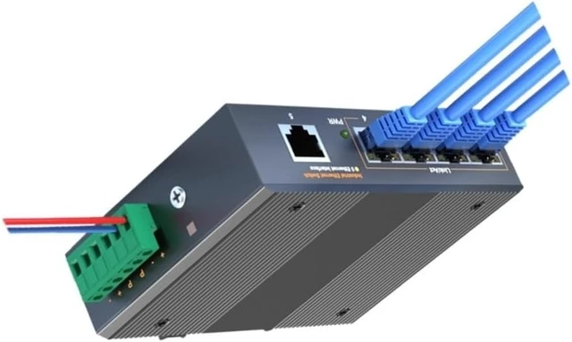 Alt view image 4 of 4 - 5-Port Industrial Ethernet Switch 1000Mbps DIN Rail(1000Mbps)