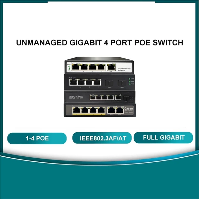 Alt view image 2 of 2 - Unmanaged Gigabit 4 Port PoE Switch with Uplink(TS8204P-1G)